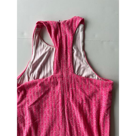 Hutch Anthropologie Ribbed Fit and Flare Mini Dress Hot Pink Size S - Picture 8 of 9